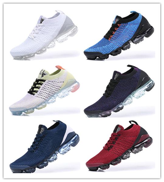 

2018 2019 chaussures moc 2 laceless 2.0 running shoes triple black designer mens women sneakers fly white knit cushion trainers zapatos, Black;white