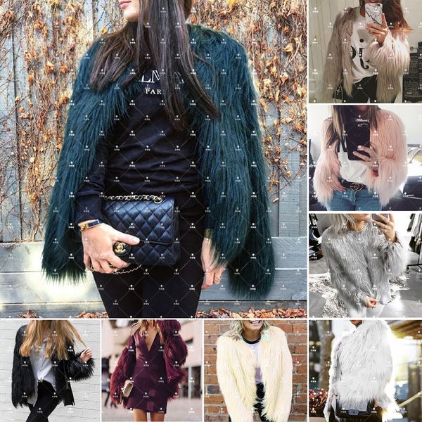 

faux fur floating short coat female autumn winter new women's coat european station explosion models popular, Black
