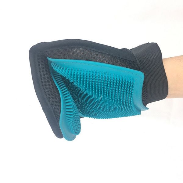 

silicone dog cleaning brush glove deshedding gentle efficient pet grooming glove dog cat bath supplies pet glove combs dog grooming