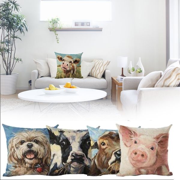 

new arrival cute animals dog/pig/cattle pillowcase durable comfortable pillow case