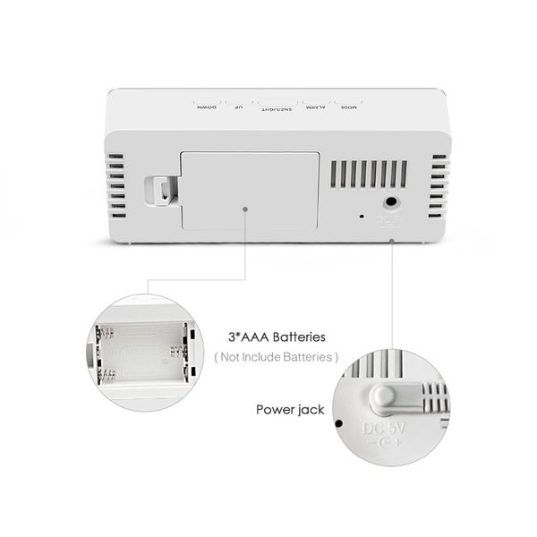 

multi-function led table clock digital modern mirror alarm clocks for office home decoration electronic desk clock reloj mesa