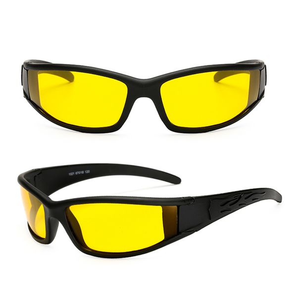 

fashion night vision sunglasses driving goggles men sun glasses yellow lens polarized outdoor anti-glare sun glasses eyewear, White;black