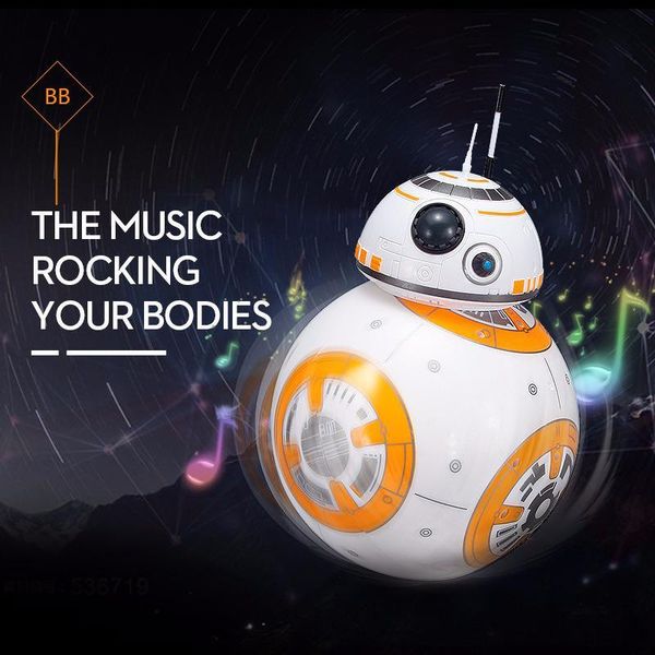 

1pc upgrade rc bb8 со звуком и танцами фигурка игрушки 2 4g пульт дистанционного управления робот интеллектуальный bb 8 мяч игрушка y200414