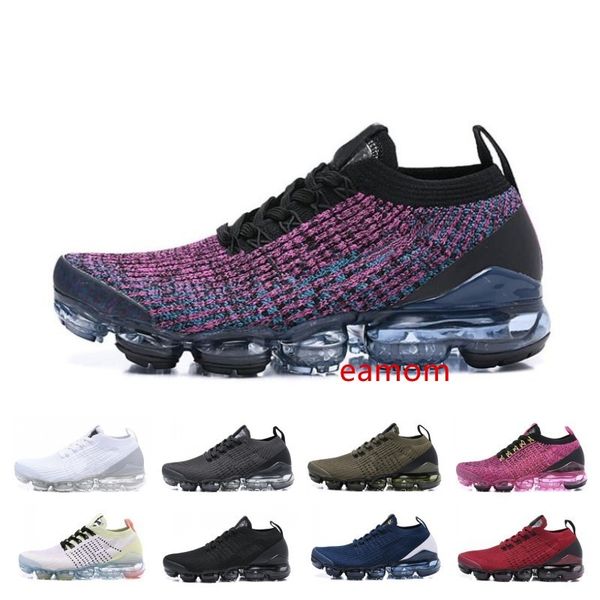 

sale fly 3.0 men women running shoes triple black white blue knit brand new 3s jogging sneakers designer sport shoes 36-45