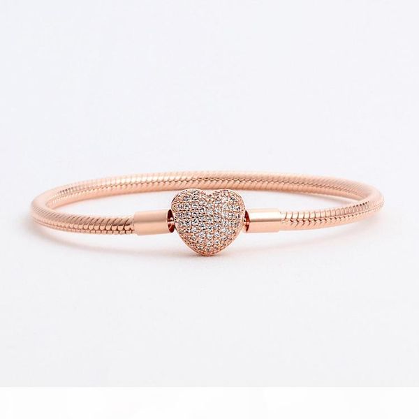 

cz diamond bracelet for designer 925 sterling silver plated rose gold temperament ladies bracelet with original box, Golden;silver