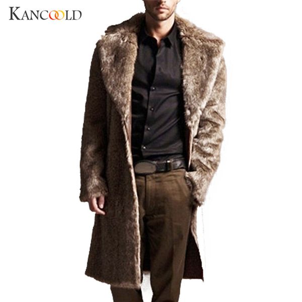 

jackets bomber jacket men thickening long coat winter faux fur cardigan parkas warm plus size long sleeve outwear bombers dc14a, Tan;black