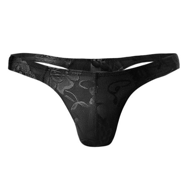 

mannen mesh kant transparant ondergoed transparante lucht lage taille slips comfortabele breathable underpants, Black;white