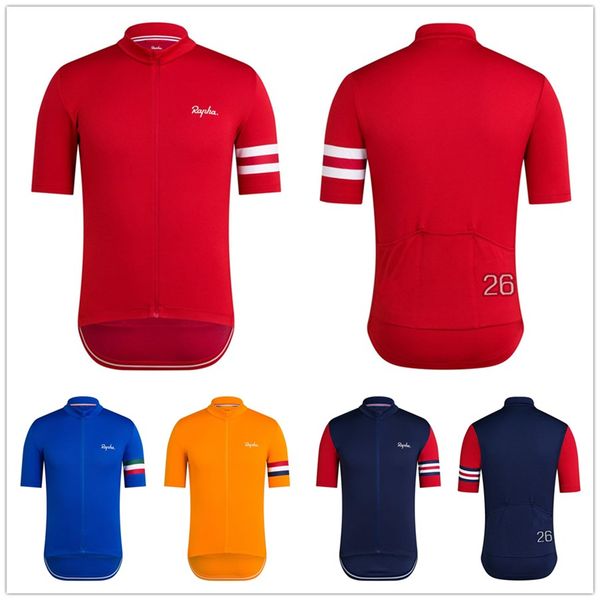 

4 style 2020 new rapha cycling jerseys men bike wear short sleeve cycling clothing quick dry bike jersey cycling wear ropa ciclismo, Black