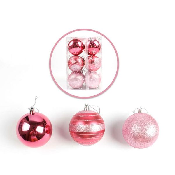 

12pcs 6cm modern christmas tree ball baubles xmas party wedding hanging ornament christmas decoration supplies