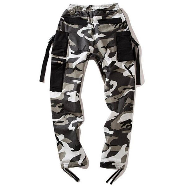

hip hip harem pants camouflage men cargo pant tactical streetwear gzk pant yellow casual camo trousers pocket, Black