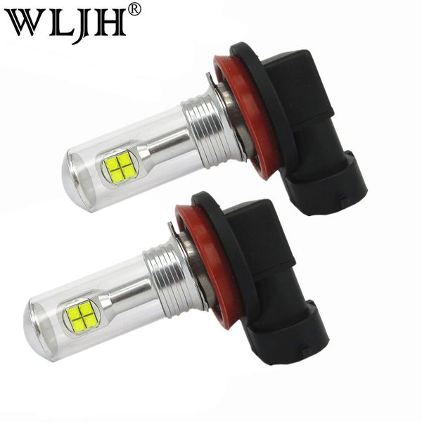 

wljh 2x 6000k white 1000lm 40w c'ree chip h8 led light car drl fog lamp bulb for for 3 2010 2011 2012 2013 / 3 sport 2010