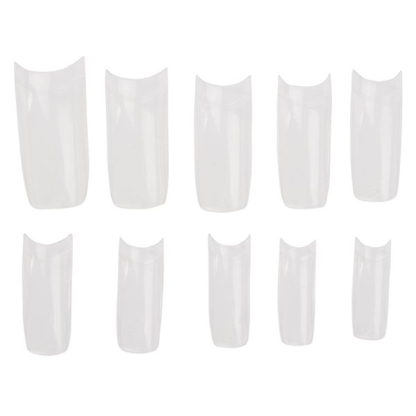 

500pcs false nail tips acrylic pieces transparent color french style