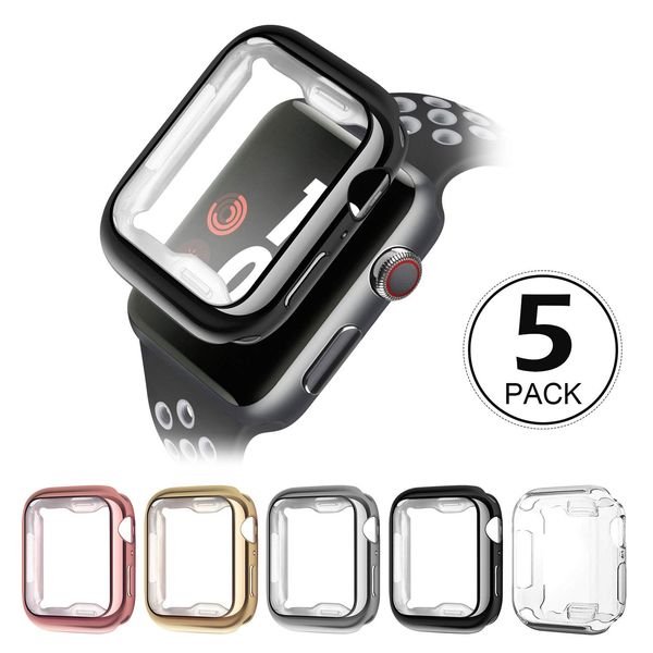 

soft tpu plated bumper cover protective case for apple watch series 1 2 3 4 5