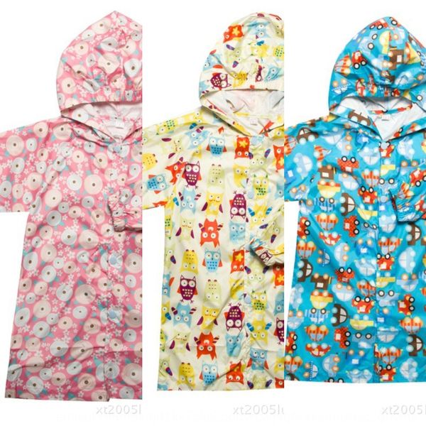 

ins children's raincoat poncho owl raincoat waterproof band cloak elastic band zipper elastic outdoor, Red;brown