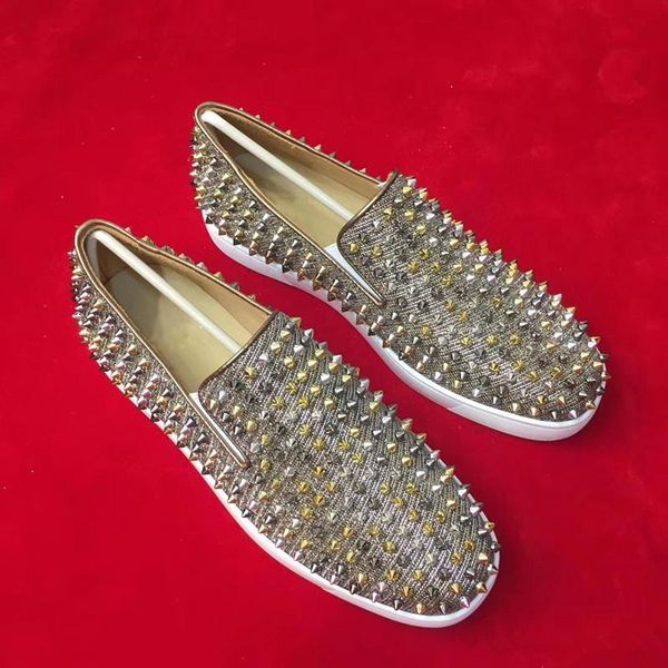 

designer style rhinestones red bottom shoes mens slip on loafers shoes women,men walking shoes,oxford walking casual flats shoes eu35-46 c30, Black