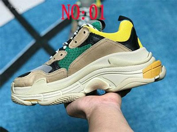 

2019 Multi Luxury Triple S Дизайнер Низкое Новое Прибытие Кроссовки Комбинированные Подошвы Сапоги Мужские Женские Бегуны Обувь Высочайшее Качество Спортивная Повседневная Обувь