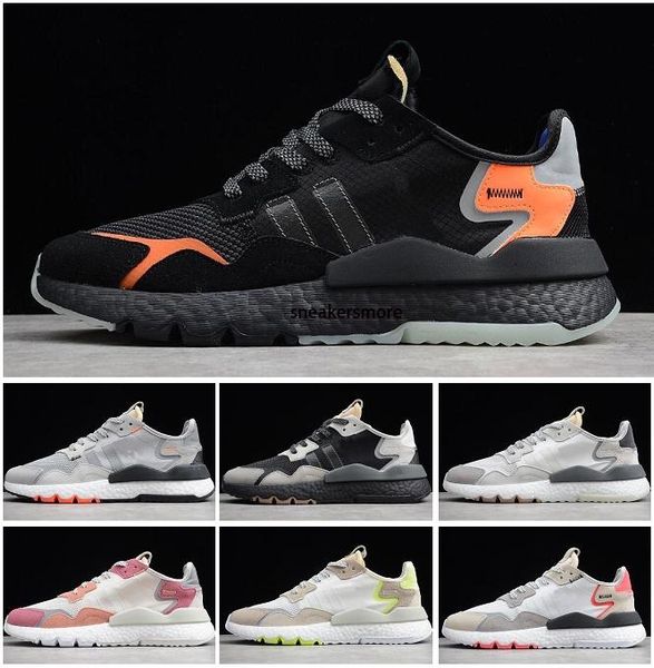 

new nite jogger 3m reflective running shoes men women triple black white breathable mens trainer runner sports sneakers 36-45