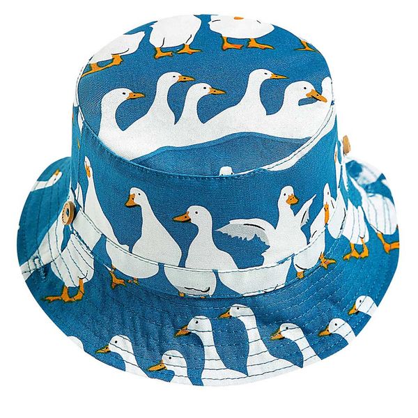 

kid baby boy girl cartoon beach adjustable chin strap sun protection bucket hat adjusted chin soft cotton blend elegant baby hat, Yellow