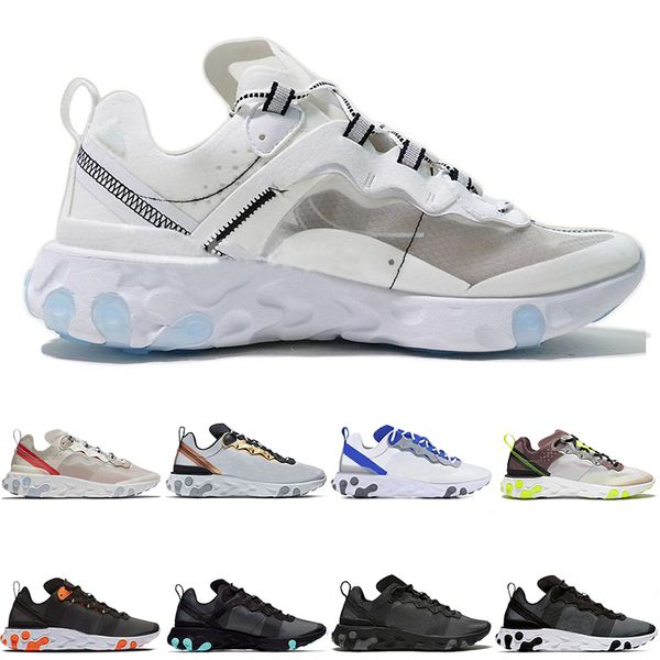 

solar red react element 55 87 total orange men running shoes for women designer sneakers sports couple trainer 87s sneakers 36-45, White;red