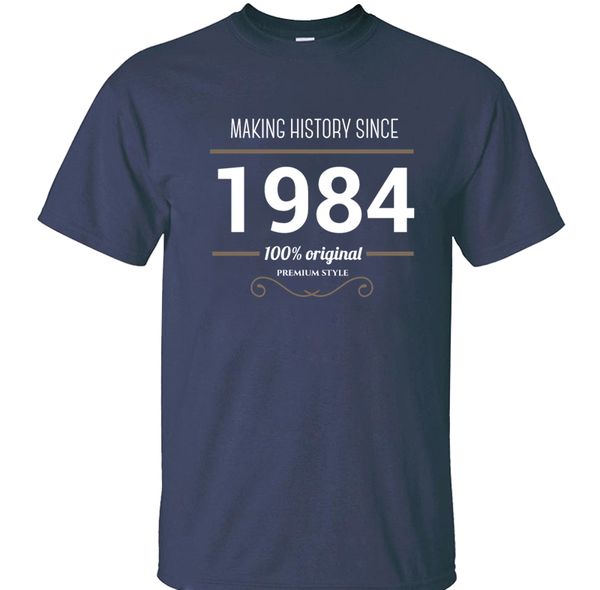 

fashion making history since 1984 t-shirt mens t shirt men tshirt for men basic solid round collar fitness size s-5xl hip hop, White;black