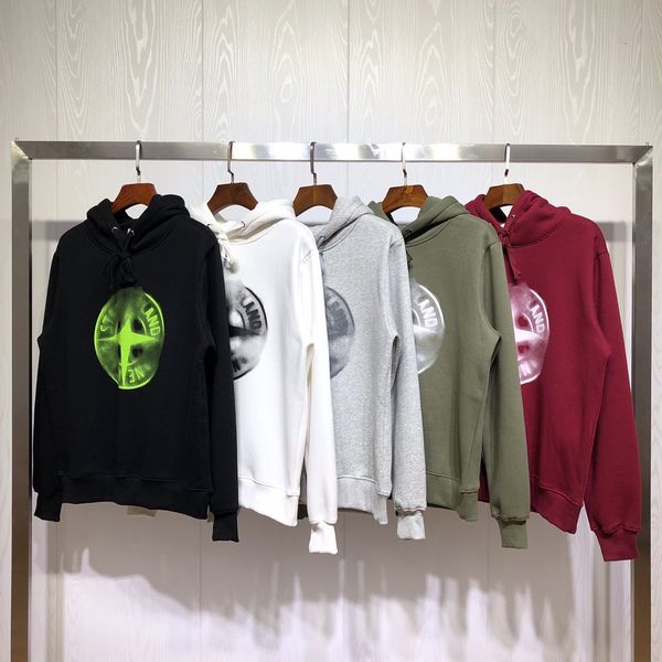 

19fw new luxurious brand design compass indistinctly hoodies sweater men women fashion casual streetwear sweatshirts outdoor shirts, Gray;blue