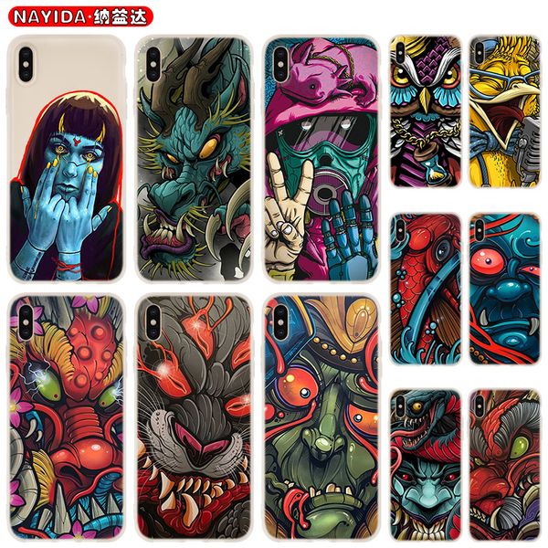 

soft phone case for iphone 11 pro x xr xs max 8 7 6 6s 6plus 5s s10 s11 note 10 plus huawei p30 xiaomi cover cartoon art