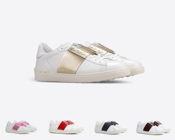 

comfort casual shoes women men brand rivets flats shoes weaving leather patchwork trendy casual shoes studded sports skateboarding tennis, Black