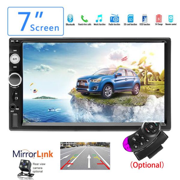 

2 дин автомобилей радио авторадио 7" hd stereo мультимедиа playermp5 плеер аудио стерео поддержка bluetooth / usb / sd / fm сзади с камеры