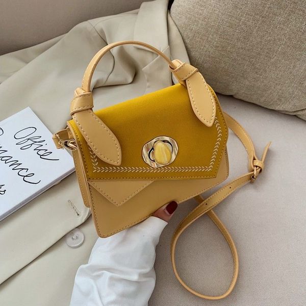 

french niche 2020 new women's bag fashion hit color handbag foreign style small square bag personality shoulder diagonal bag