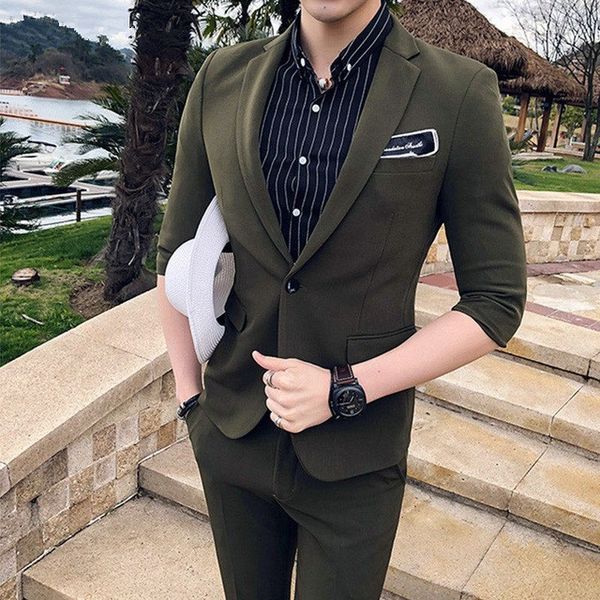 

and fine one button groomsmen notch lapel groom tuxedos men suits wedding/prom/dinner man blazer(jacket+pants+tie) a572, Black;gray
