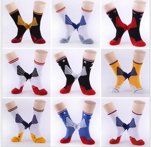 

tube elite basketball socks thick towel bottom stockings, Black