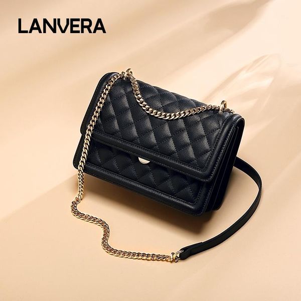 

wholesale ladies shoulder bag cowhide fashion retro leather handbags ins trend diamond chain classic d9072