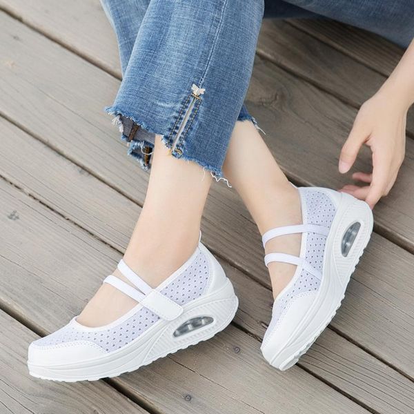 

large size summer air sneakers woman sports shoes for women footwear for sport shoes female running platform white a606