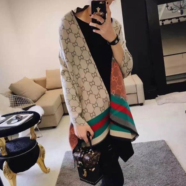 

designer women autumn winter scarf new style of cashmere woolen scarf with box and ing, White