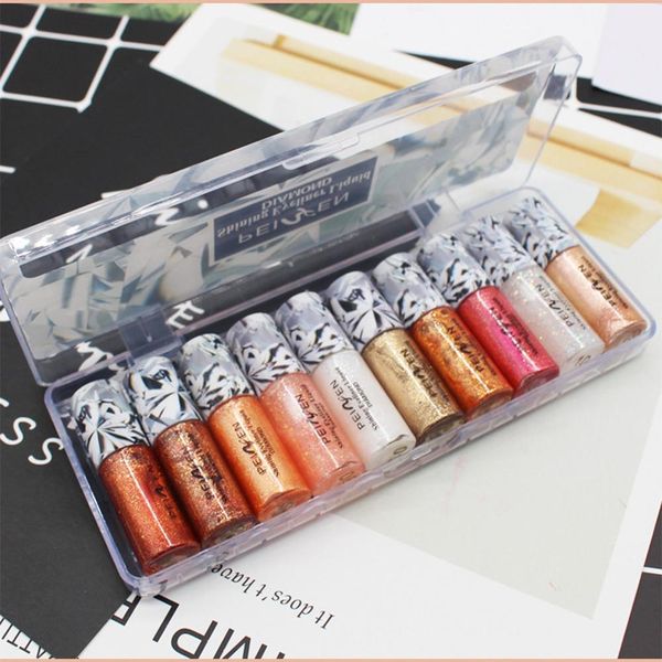 

10 colors eyeshadow liquid long-lasting waterproof smudge-proof easy to color liquid eye shadow cosmetic