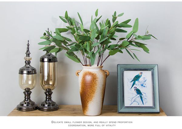 

artificial eucalyptus green leaves silk green plant branch leaves home garden party wedding decorative diy plant wall ins pgraphy props