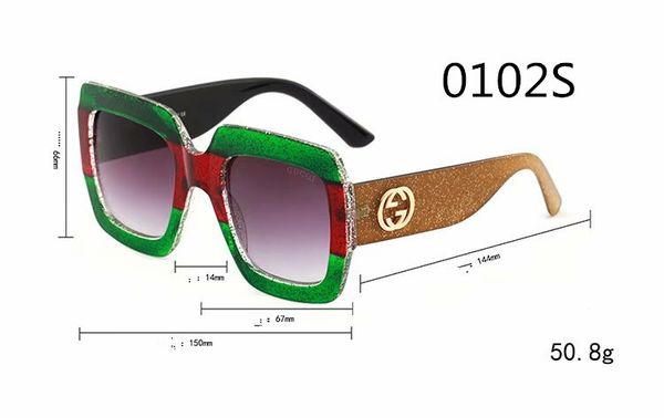

0102popular sunglasses luxury women brand designer 0083s square summer style full frame uv protection mixed color come with box, White;black