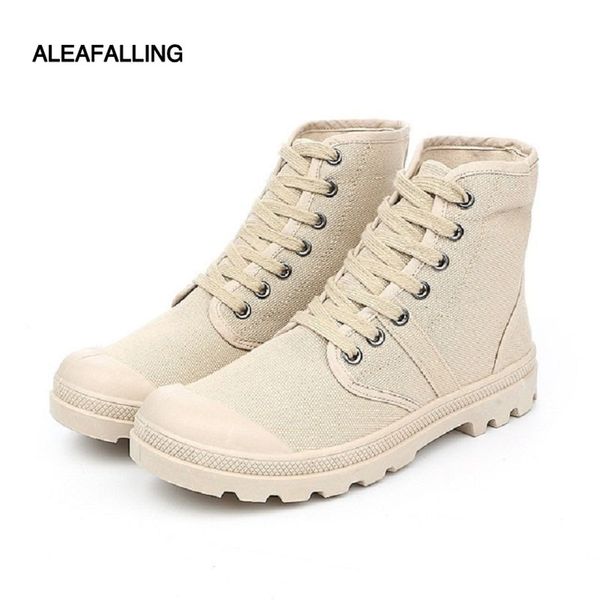 

aleafalling spring boots new nubuck canvas outdoor men mature boots ankle solid sewing casual shoes for lovers shengyue, Black