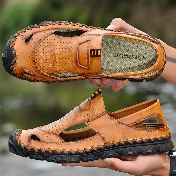 

masculino sandles romanas man male verano heren sandalia erkek for ete cuero deportivas sandalias shoes hombre sandali sandalen, Black