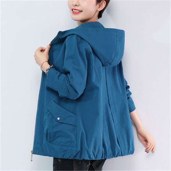

2019 new middle-aged mother loose spring autumn coats korean short jacket female large size women's jacket wind clothes x309, Tan;black