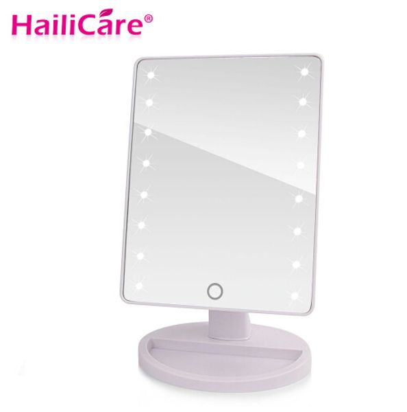 

led touch screen makeup mirror professional vanity mirror with 16/22 led lights health beauty adjustable counter180 rotating