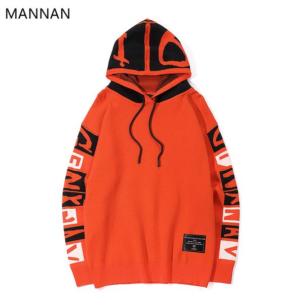 

mannan hip hop knitted sweater mens streetwear bf harajuku loose comfortable sweater fashion cotton oversized, White;black