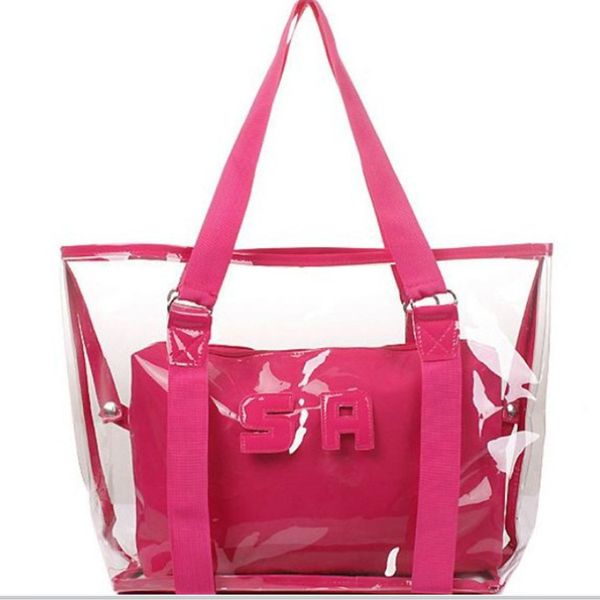 

fashion summer new transparent crystal gel bag beach bag large women's