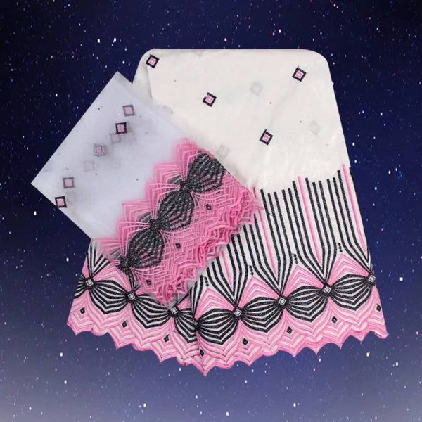 

2020 new arrival african bazin riche getzner fabric with cord lace fabric africa guinea brocade for wedding-30, Black;white