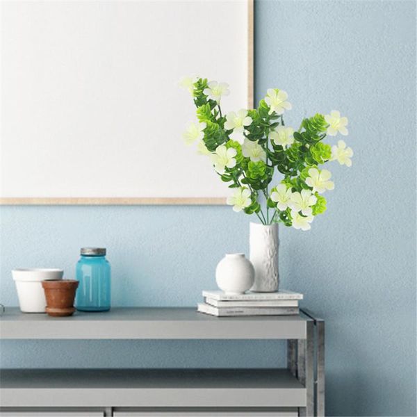 

5-branch artificial flower grass bouquet simulation floral decor home table centerpiece fake flower