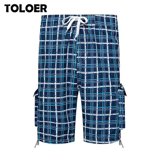 

long shorts men plaid capris cotton summer 3/4 length trousers pocket bermuda beach shorts male vogue elastic waist breeches men, White;black