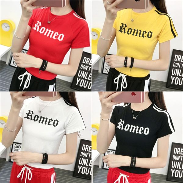 

jazz dance performance exercise suit summer slim short parallel bar letter t-shirt sportswear parallel bar sportswear printed women's c, White