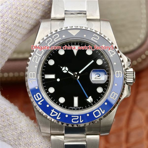 

6 style selling ew maker 40mm gmt batman world pepsi basel 126711 126710 116719 ceramic cal.2836 automatic mens watch watches, Slivery;brown