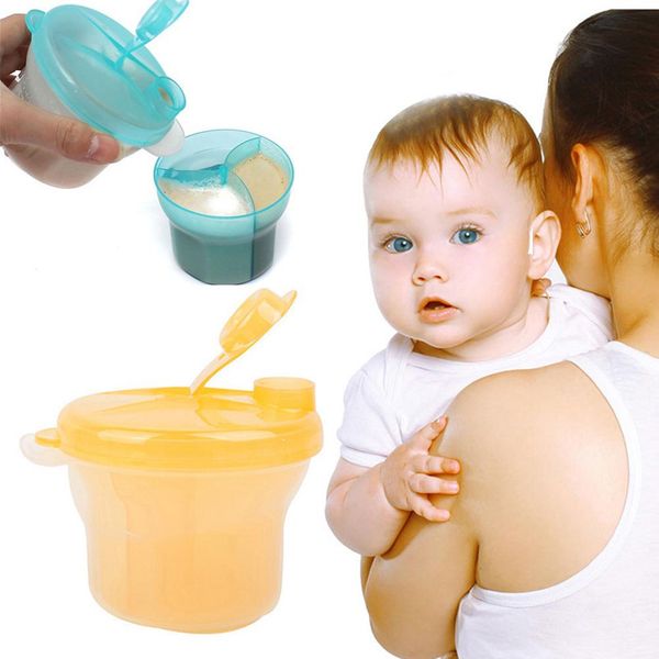 

Kidlove 3 Grids Rotating Double Layer Removable Baby Milk Powder Can Storage Box