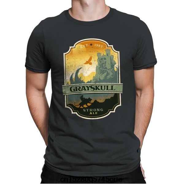 

отпечатано смешной новый camiseta grayskull strong ale mens womens t-shirt, White;black
